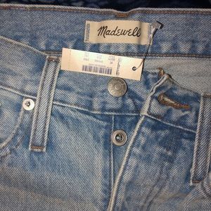 Madewell faded ripped straight leg jeans